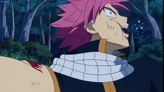 Natsu gets punched and faints