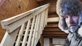 FIXING A FROZEN CABIN. NO SKILLS. THE STAIRS TO LOFT