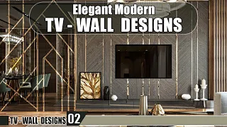 100 Elegant TV Wall Modern Designs 2023 🌟