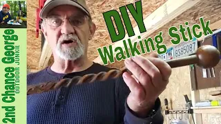 The twisted Vine, DIY Walking stick -  Fun Project carving etc.