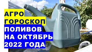 Агрогороскоп поливов на октябрь 2022 года