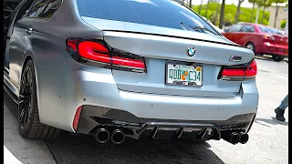 BMW M5 Competition Exhaust sound 😤😤😤 Resonator delete ***POPS AND BANGZ***