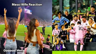 Messi's family reaction to Messi's winning goal for Inter Miami