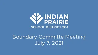 Boundary Committee Meeting: 07/07/2021