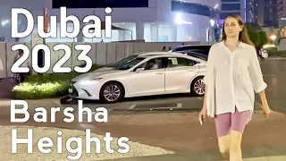 Dubai Night Life Barsha Heights Walking Tour 4K | United Arab Emirates 🇦🇪