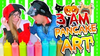 ¡NO HAGAS PANCAKE ART a las 3 A.M! ¡OMG! DIBUJOS QUE SE COMEN | HALLOWEEN PANCAKE ART CHALLENGE