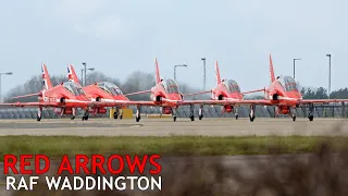 Red Arrows 60th season 5 jet practice display - RAF Waddington