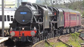 TRIPLE STEAM LOCOS Including DOUBLE HEADED BLACK 5s And TANGMERE At Carlisle!! | 15/4/24.
