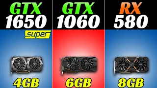 GTX 1650 Super vs GTX 1060 vs RX 580 - 1080p and 1440p Gaming Benchmarks