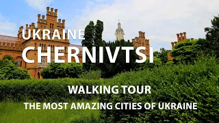 CHERNIVTSI CITY. UKRAINE / Walking tour. The most amazing cities of Ukraine. Virtual Travel Films