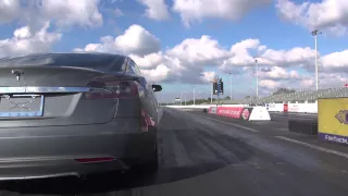 Tesla Model S Performance 12.3 @ 110.8 MPH 1/4 Mile Drag Racing