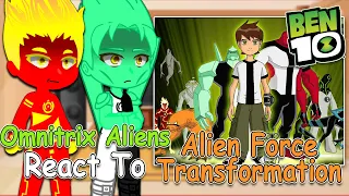 Omnitrix Aliens React To Ben 10 Aliens + Carnitrix force transformation | Gacha Club | Full Video