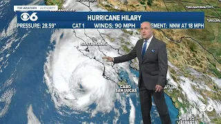 Hilary weakens to  Category 1 hurricane as California braces for storm's impact