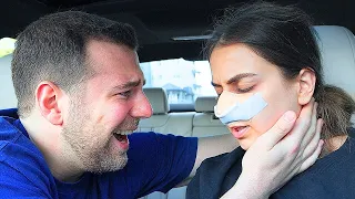 Getting a NOSE JOB PRANK on HUSBAND! HE STARTED CRYING :(