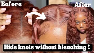 EASY NO BLEACH ALTERNATIVE METHOD to HIDE LACE KNOTS & GRID HOLES ft hermosaHair