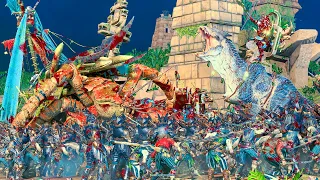 VAMPIRE COAST vs LIZARDMEN - TotalWar Warhammer 3 cinematic battle
