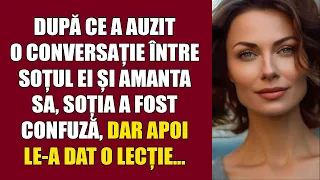 După ce a auzit o conversație între soțul ei și amanta sa, soția a fost confuză, dar apoi le-a dat..