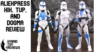 Star Wars The Black Series Dogma, Tup, and Kix AliExpress KO Knockoff Clone Trooper Figure Reviews