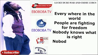 LUCKY DUBE - WAR AND CRIME LYRICS. KILLING INNOCENT PEOPLE