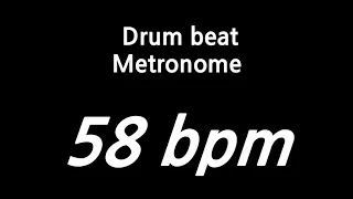 58 bpm metronome drum