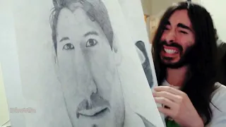 Penguinz0 Laughing hysterically at his Markiplier Art