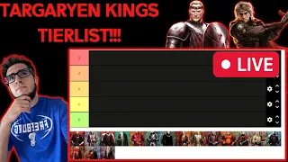 TARGARYEN KINGS FAN VOTED TIERLIST!! ASOIAF / Game of Thrones Livestream