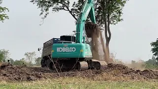 KOBELCO SK200 MARK10 SM งานปรับขุดปรับถมที่วิ่งดิน