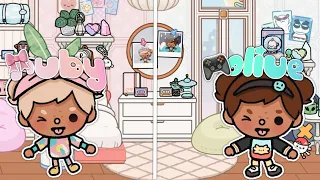 Surprising Opposite Twins W/ Their DREAM ROOM 🎀🎮 | *with voice* | Toca Boca Roleplay