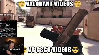 ohnePixel reacts to VALORANT VIDEOS VS CSGO VIDEOS (with chat)💀 💀