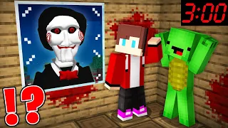 Why Scary BILLY FROM SAW ATTACK HOUSE JJ and Mikey At Night in Minecraft - Maizen