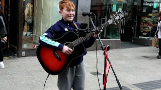 12 Year Old Fionn Whelan gets a Great Response from a Huge Crowd with "When We Were Young" by Adele