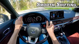 How to Drive a Manual Smoothly - 2022 Honda Civic Si (POV Binaural Audio)