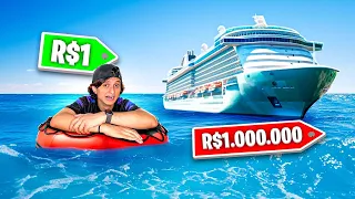 24 HORAS NO BARCO DE R$1 VS R$1 MILHÃO!