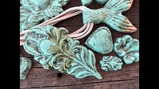 IOD DIY Faux Carved Turquoise for jewelry, decor, and more using IOD Decor Moulds and Polymer Clay!