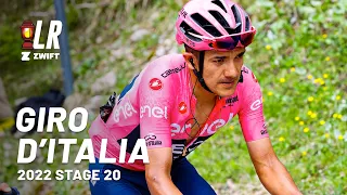 Massive Drama On GC | Giro d'Italia Stage 20 | Lanterne Rouge x Zwift