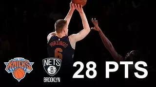 Kristaps Porzingis Full Highlights 2018.01.30 vs Nets - 28 Pts, 5 Rebs, 2 Blks, 6 Threes