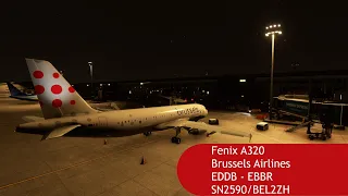 MSFS - Night approach! | Fenix A320 Brussels Airlines | Berlin - Brussels | VATSIM | Full flight