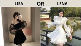 LISA OR LENA [BLACK VS WHITE] #lisaandlena