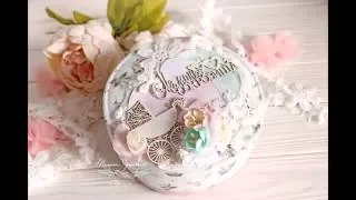 TUTORIAL Round box for Mom Part 1 | МК Круглые мамины сокровища Часть1