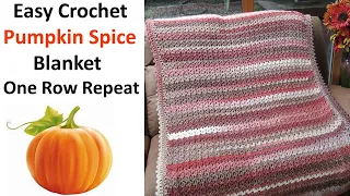 QUICK & EASY Pumpkin Spice Blanket - One Row Repeat - #MakeitPremier