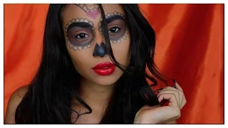 Super Easy Sugar Skull| Halloween Makeup Tutorial