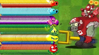 Pvz 2 Challenge - 5 Plants Use 1 Power Up Vs 100 Modern All Star Zombies - Who will win?