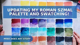 Roman Szmal Aquarius Watercolour Palette Update & Swatching - Mina Does Art Stuff