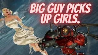 big guy picking up girls tekken 7 Gigas vs Nina Julia