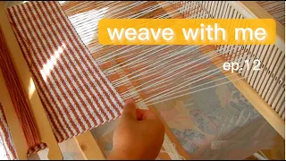 WollHand Studio | Weaving on a DIY rigid heddle loom, weaving with me |asmr| ep. 12