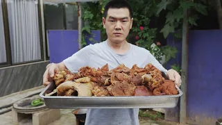 【食味阿远】猪肚、猪肚、猪蹄下水凑一盘，阿远做“卤肉拼盘”，配小酒真过瘾 | Shi Wei A Yuan