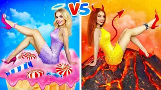 ANGEL Girl vs DEMON Girl Challenge || Unusual Moments from Life! BAD vs GOOD Girl by RATATA BOOM