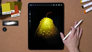 Draw With Me - Realistic Pear | My Procreate Digital Art Technique