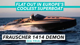 Flat out in Europe's coolest superboat | Frauscher 1414 Demon sea trial | Motor Boat & Yachting