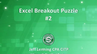 Excel Breakout Puzzle #2